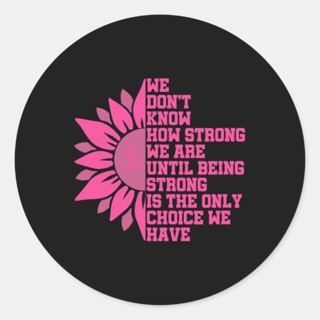 Sticker Rond Sensibilisation au cancer du sein (Devant)