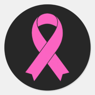 Sticker Rond Sensibilisation au cancer du sein Femmes roses Rib