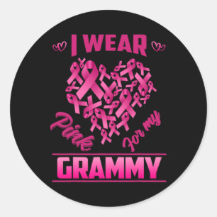 Sticker Rond Sensibilisation Au Cancer Du Sein Portez Le Rose P