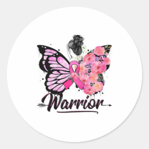 Sticker Rond Sensibilisation au cancer du sein Rubans roses Pap