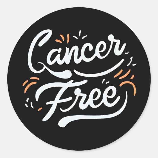 Sticker Rond sensibilisation au cancer du sein sans cancer (Devant)
