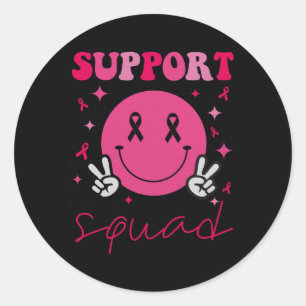 Sticker Rond Sensibilisation au cancer du sein super Hommes Fem