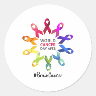 Sticker Rond Sensibilisation au cancer Journée mondiale du canc