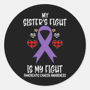 Sticker Rond Sensibilisation au cancer pancréatique Mon combat