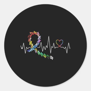 Sticker Rond Sensibilisation au cancer Tous les cancers compten