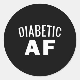 Sticker Rond Sensibilisation au diabète - Diabétique Af Insulin