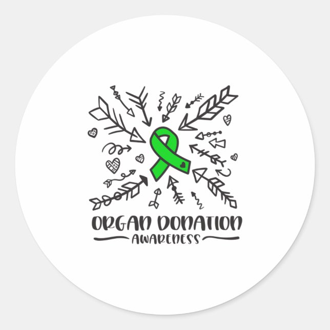 Sticker Rond Sensibilisation au don d'organes, donneur d'organe (Devant)