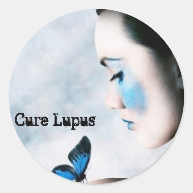 Sticker Rond Sensibilisation au lupus (Devant)