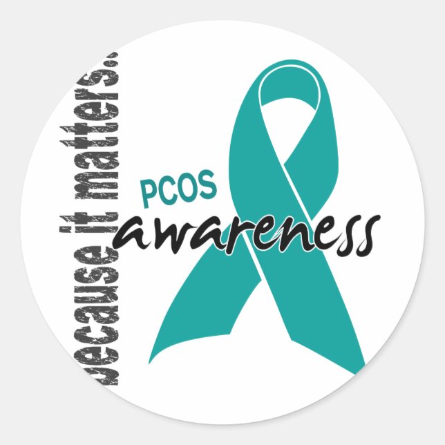Sticker Rond Sensibilisation au PCOS (Devant)