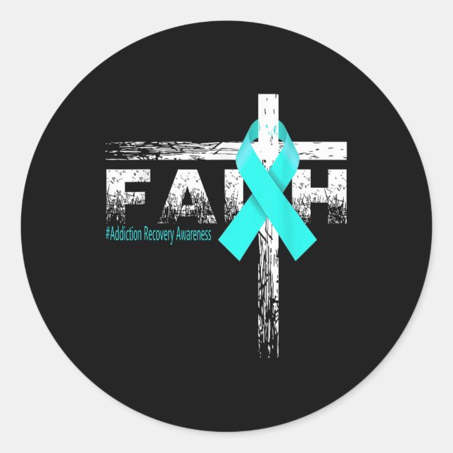 Sticker Rond Sensibilisation au rétablissement de la dépendance (Devant)