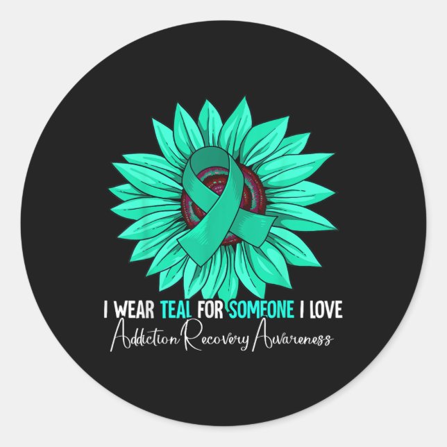 Sticker Rond Sensibilisation au rétablissement de la dépendance (Devant)