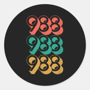 Sticker Rond Sensibilisation au suicide - 988 Chemise - Prévent