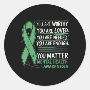 Sticker Rond Sensibilisation au suicide Dépression Anxiété Sant