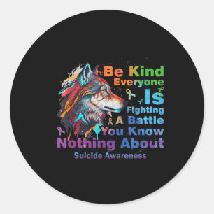 Sticker Rond Sensibilisation Au Suicide Être Comme Tout Le Mond
