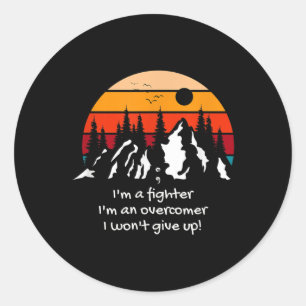 Sticker Rond Sensibilisation Au Suicide Je Suis Un Combat Retro
