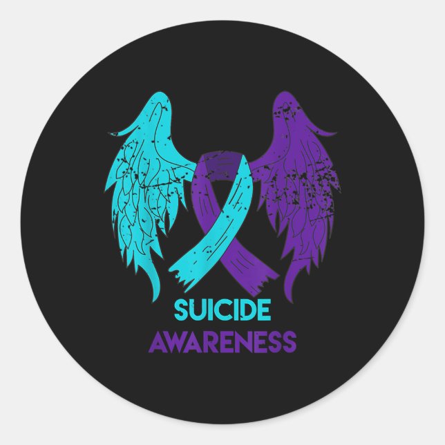 Sticker Rond Sensibilisation Au Suicide Les Chemises Et Le Ruba (Devant)