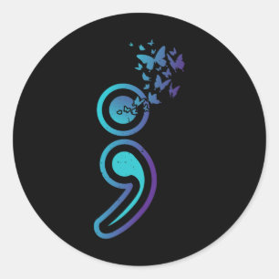 Sticker Rond Sensibilisation au suicide Mois de la santé mental