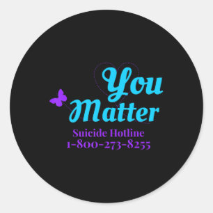 Sticker Rond Sensibilisation Au Suicide Pour Les Femmes Vous Av