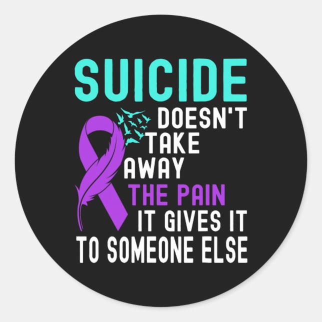 Sticker Rond Sensibilisation au suicide Prévention du suicide (Devant)