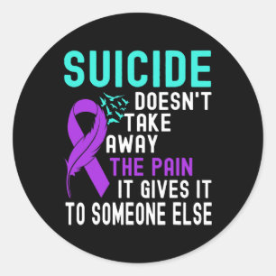 Sticker Rond Sensibilisation au suicide Prévention du suicide