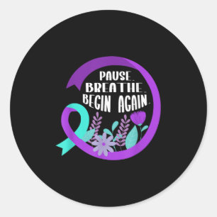 Sticker Rond Sensibilisation au suicide Prévention du suicide S