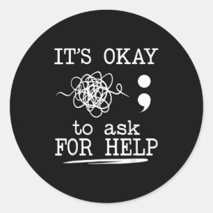 Sticker Rond Sensibilisation au suicide Prévention du suicide S