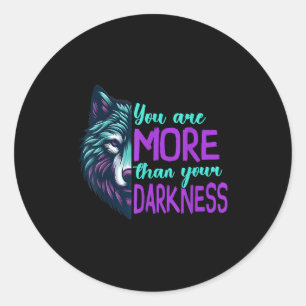 Sticker Rond Sensibilisation au suicide Prévention du suicide S