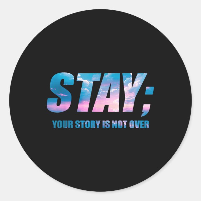 Sticker Rond Sensibilisation au suicide Sensibilisation à la sa (Devant)