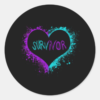 Sticker Rond Sensibilisation au suicide Survivant Sensibilisati