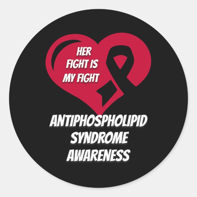 Sticker Rond Sensibilisation au syndrome antiphospholipidique (Devant)