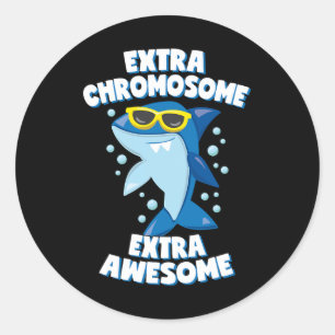 Sticker Rond Sensibilisation au syndrome de Down Extra Awesome 