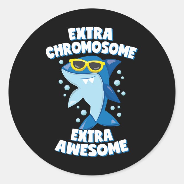 Sticker Rond Sensibilisation au syndrome de Down Extra Awesome  (Devant)