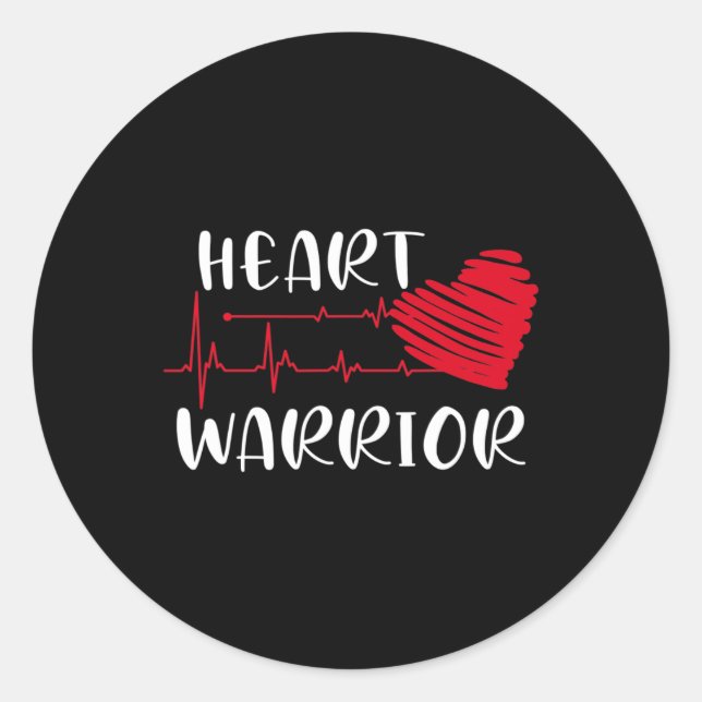 Sticker Rond Sensibilisation au trouble du guerrier Présente Co (Devant)