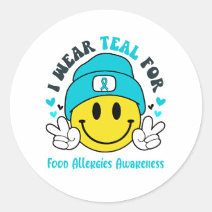 Sticker Rond Sensibilisation aux allergies alimentaires Cadeaux