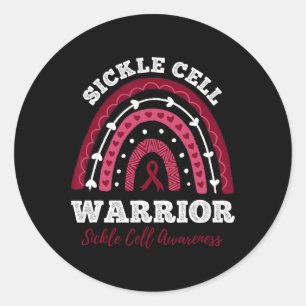 Sticker Rond Sensibilisation aux cellules de faucille arc-en-ci