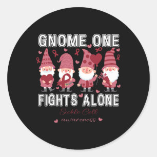 Sticker Rond Sensibilisation aux cellules de faucille Le Gnome