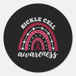 Sticker Rond Sensibilisation aux cellules de la faucille de rub