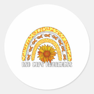 Sticker Rond Sensibilisation aux crus Rsd de tournesol arc-en-c