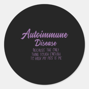 Sticker Rond Sensibilisation aux maladies auto-immunes, trouble