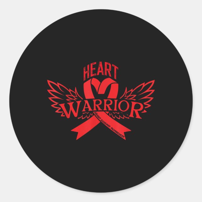Sticker Rond Sensibilisation aux maladies cardiaques (Devant)