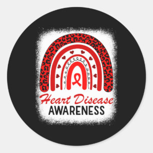 Sticker Rond Sensibilisation Aux Maladies Cardiaques En Février