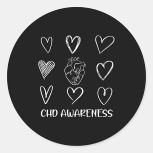 Sticker Rond Sensibilisation aux maladies cardiaques Guerrier P