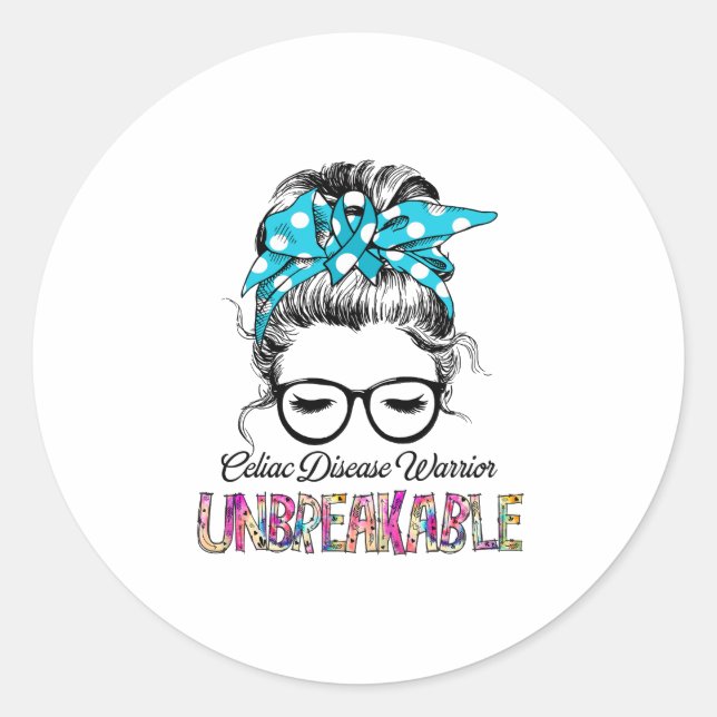 Sticker Rond Sensibilisation aux maladies coeliaques Cadeaux de (Devant)