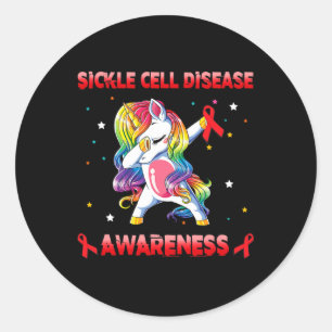 Sticker Rond Sensibilisation aux maladies de la faucille Unicor
