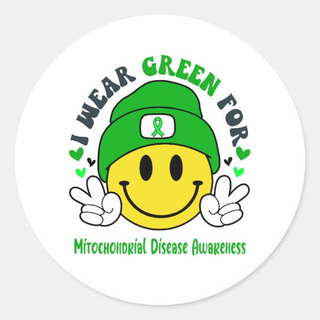 Sticker Rond Sensibilisation aux maladies mitochondriales Souti (Devant)