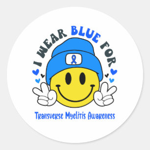 Sticker Rond Sensibilisation aux myélites transverses Cadeaux d