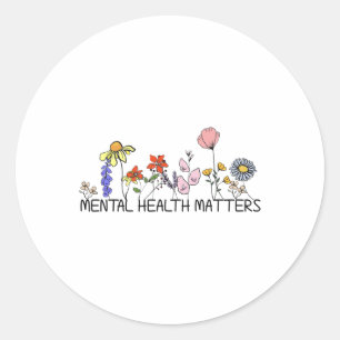 Sticker Rond Sensibilisation aux problèmes de santé mentale des
