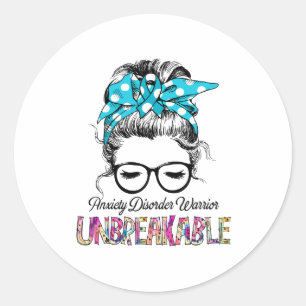 Sticker Rond Sensibilisation aux troubles anxieux Cadeaux de so