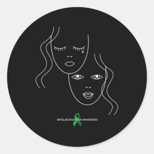Sticker Rond Sensibilisation aux troubles bipolaires
