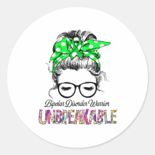 Sticker Rond Sensibilisation aux troubles bipolaires Cadeaux de